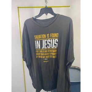 Kerusso Mens Salvation‎ Is Found In Jesus Acts 4:12 Graphic T-Shirt Black XL